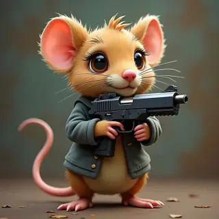 Mouse with gun